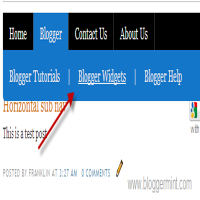 How To Add Horizontal Sub Navigaion on Blogger