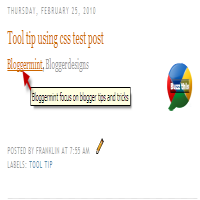 How To Add CSS Tool Tip On Blogger Blogs