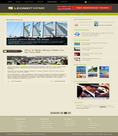 Leonid wordpress theme