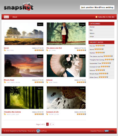 Snapshot free premium wordpress theme