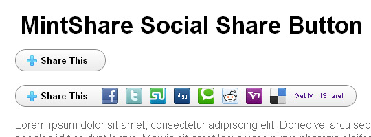 MintShare Mini Social Share Button