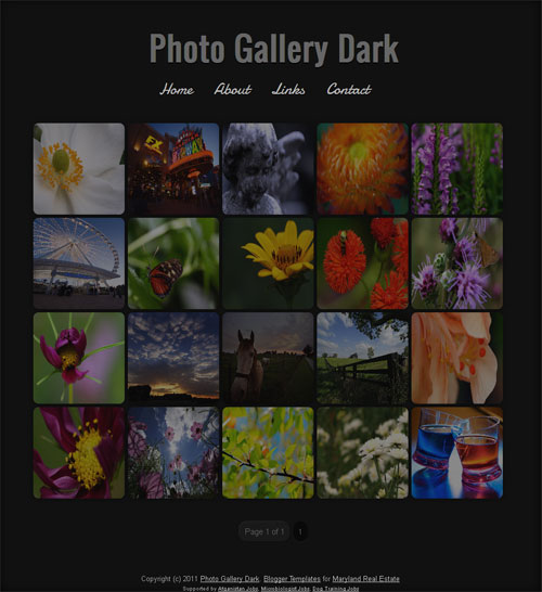 Photo Gallery Dark Template