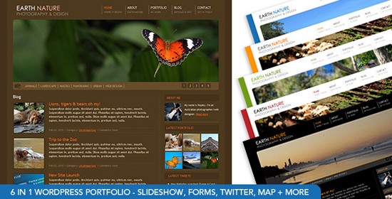 earth nature photography wordpress theme