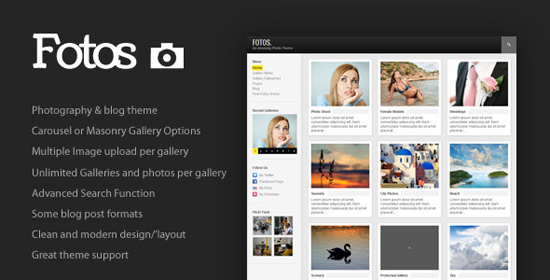 fotos photography wordpress theme