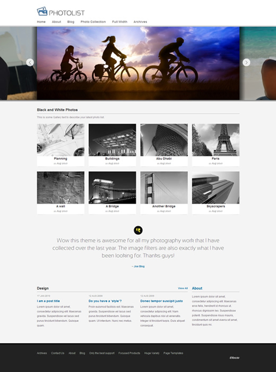 photolist theme photography theme