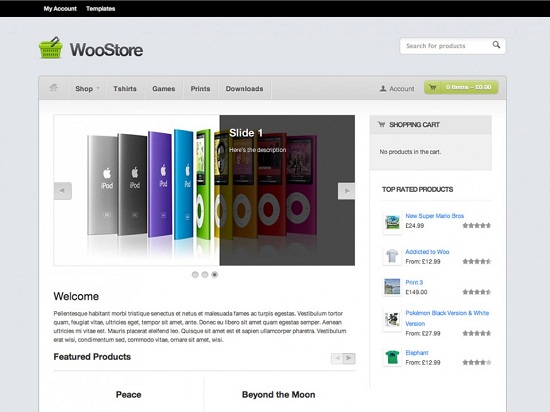 woostore theme screenshot