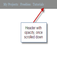 header opacity bar