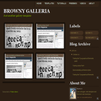 browny galleria blogger template