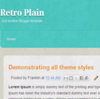 retro plain blogger template