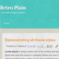 retro plain blogger template