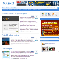 mash 2 blogger template