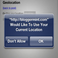 HTML5 geo location