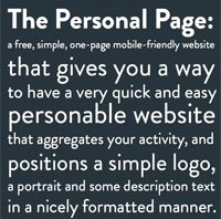 the personal page template
