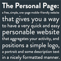 the personal page template